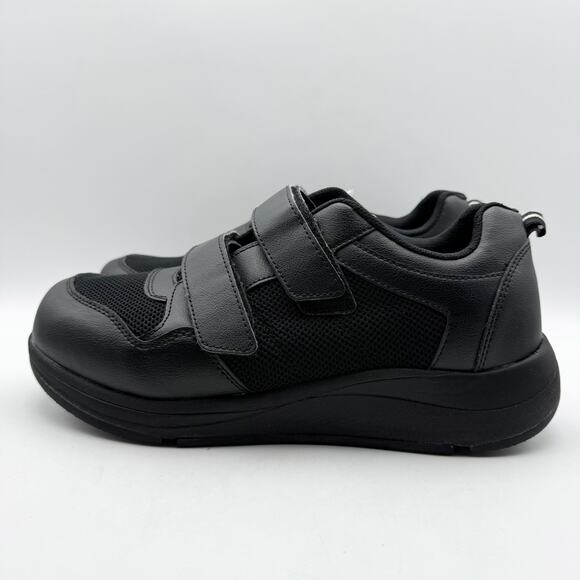 Drew Mens Contest Sneakers US 9.5 WIDE Black Fabric Hook and Loop SR NWOB main image 9